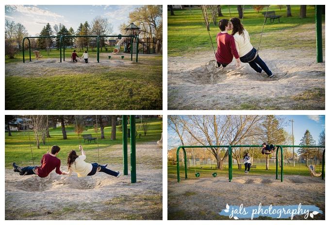 engagement photography, swings