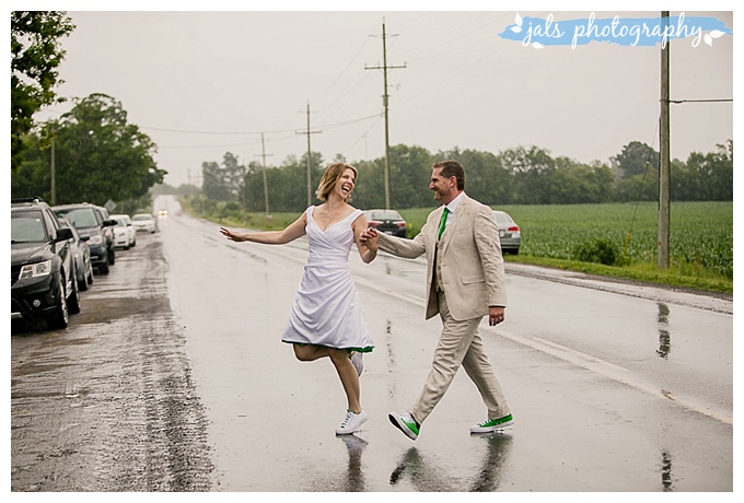 Outdoor Rainy Wedding