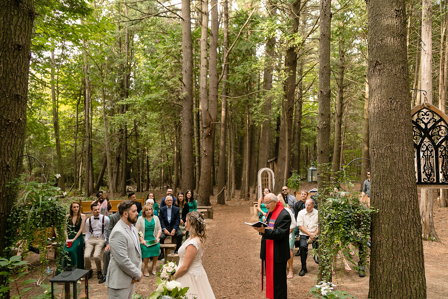 wedding in the forest chapel