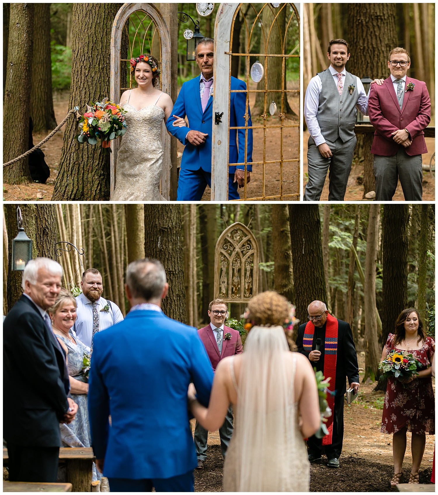 processional in forest chapel at whispering springs