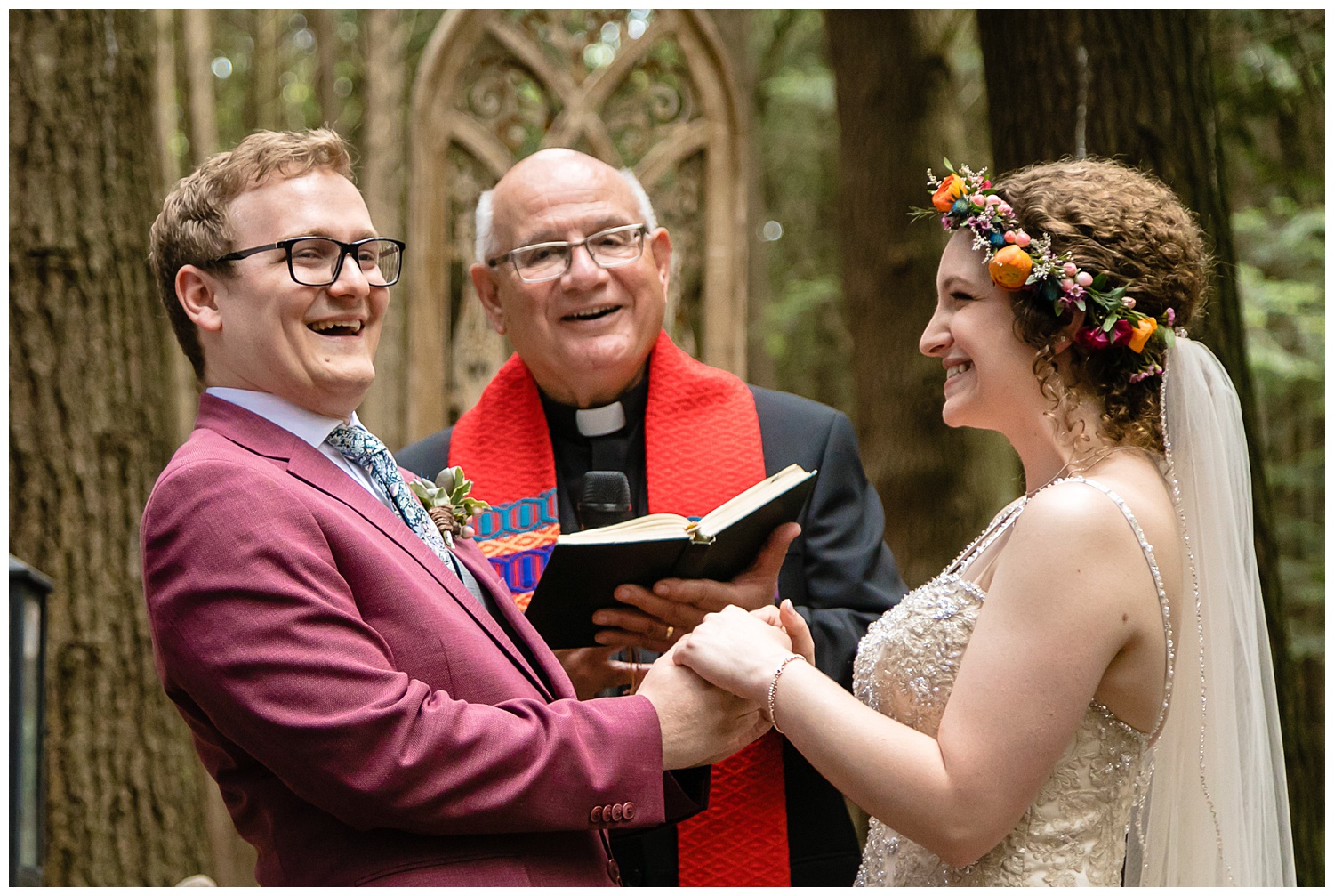 wedding ceremony at whispering springs