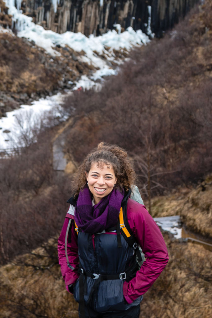 Jessica from jals photography hiking in Iceland