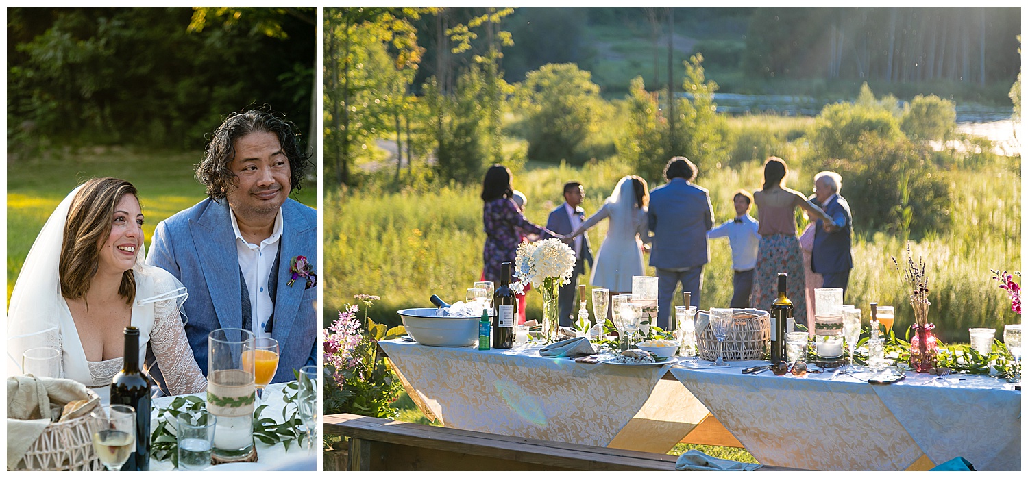 whispering springs elopement outdoor reception